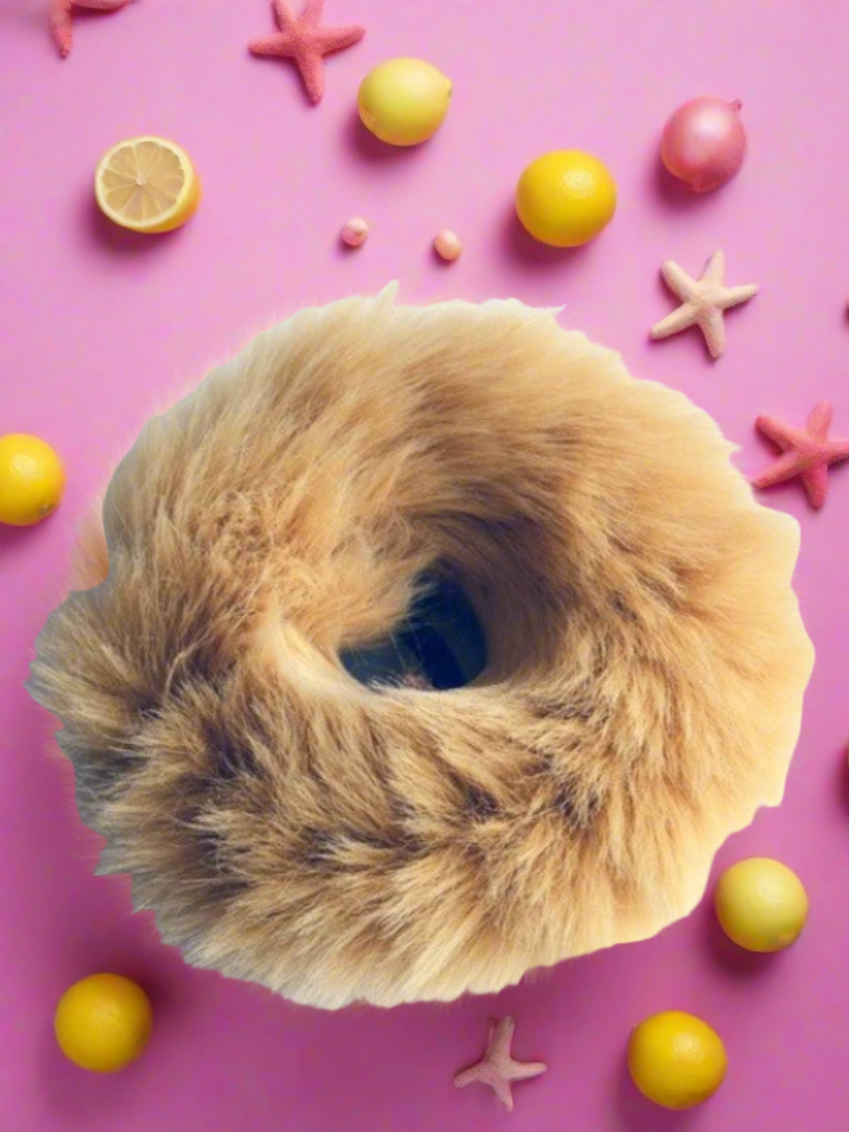Playfully Chic Furry Scrunchie Hair Tie