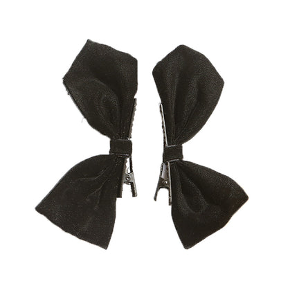 Girls Solid Color Bow Accessories Headwear