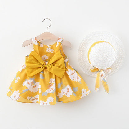 Baby Girls 0-3 Years Old With Hats Printed Cotton Baby Clothes
