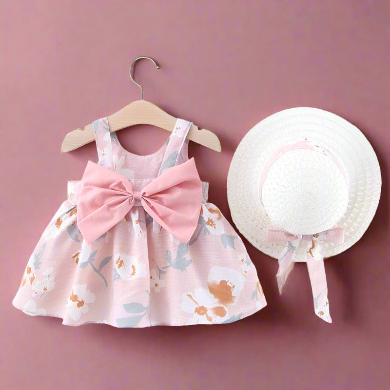 Baby Girls 0-3 Years Old With Hats Printed Cotton Baby Clothes