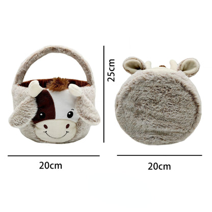 Wholesale Easter Cow Basket Plush TOY