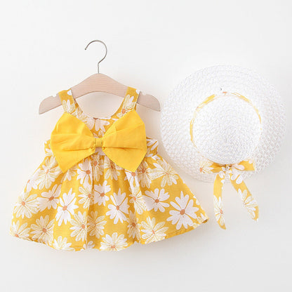 Baby Girls 0-3 Years Old With Hats Printed Cotton Baby Clothes