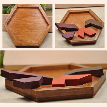 Educational Wooden Shaped Blocks Puzzle for Kids