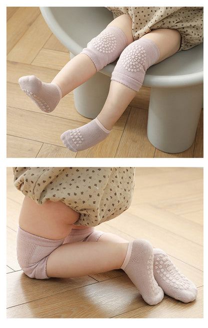 Baby Knee Pads & Anti-Slip Socks Set