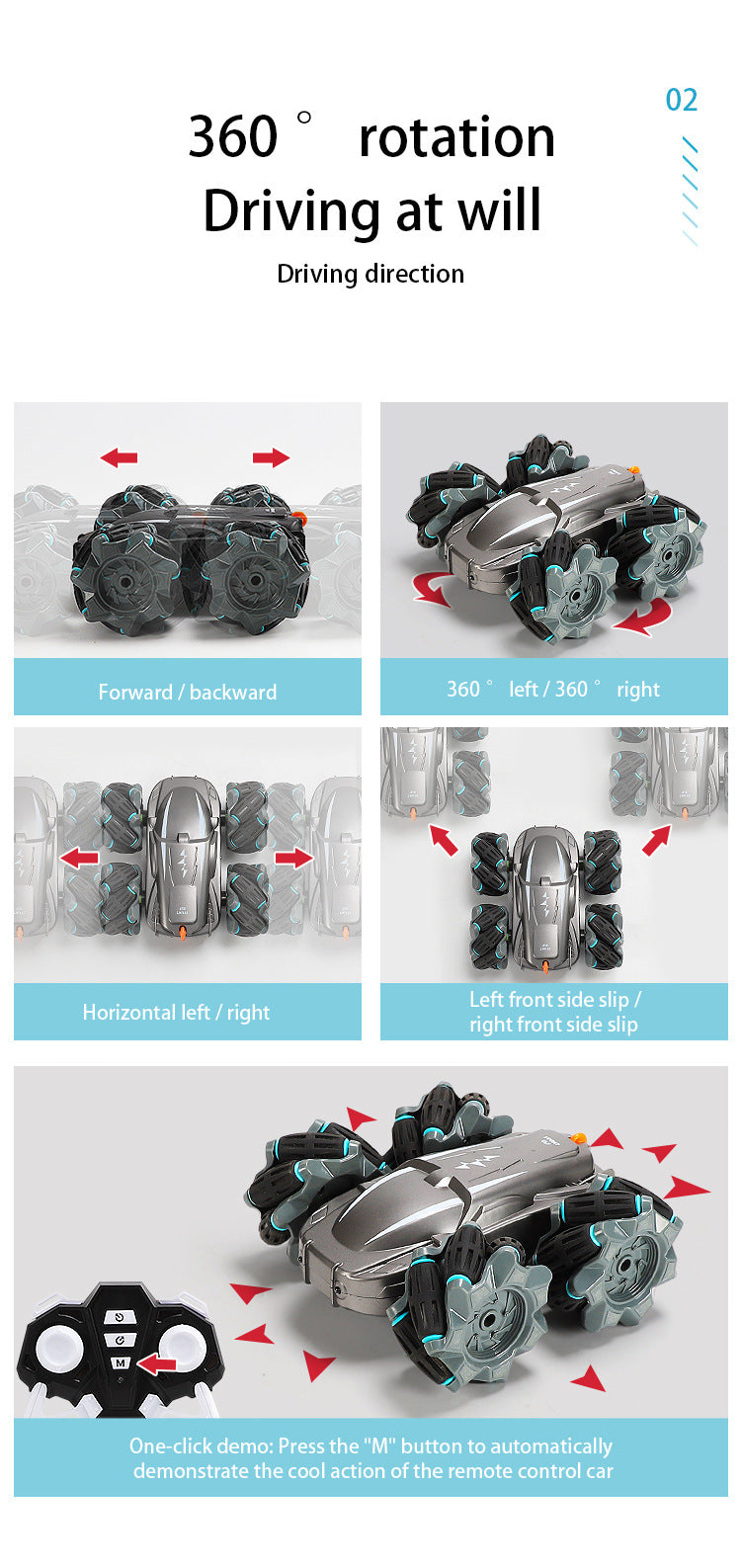 Stunt Double-sided Remote Control Car