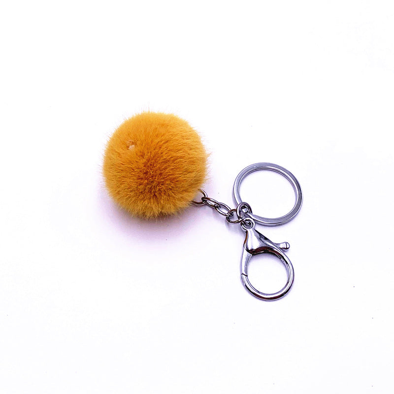 Plush Candy Color Fur Ball Key Chain
