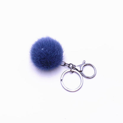 Plush Candy Color Fur Ball Key Chain