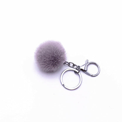 Plush Candy Color Fur Ball Key Chain