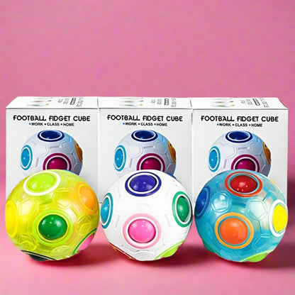 Stress-Relieving Rainbow Ball Puzzle Cube for Kids