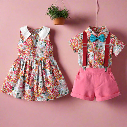 Boys' Cotton Printed Shirts and Pants Sets