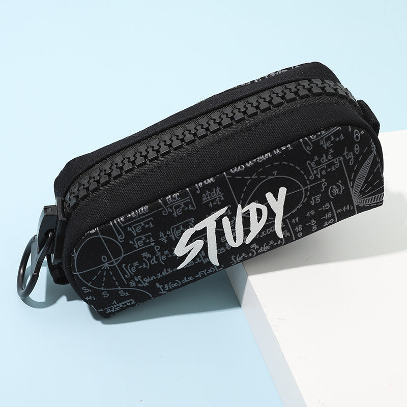 Large Zipper and Large Capacity Canvas Pencil Case
