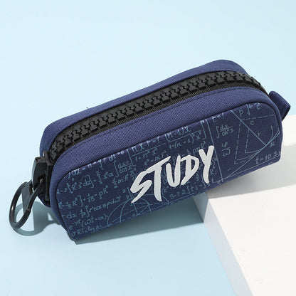 Large Zipper and Large Capacity Canvas Pencil Case
