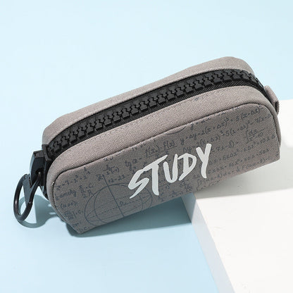 Large Zipper and Large Capacity Canvas Pencil Case