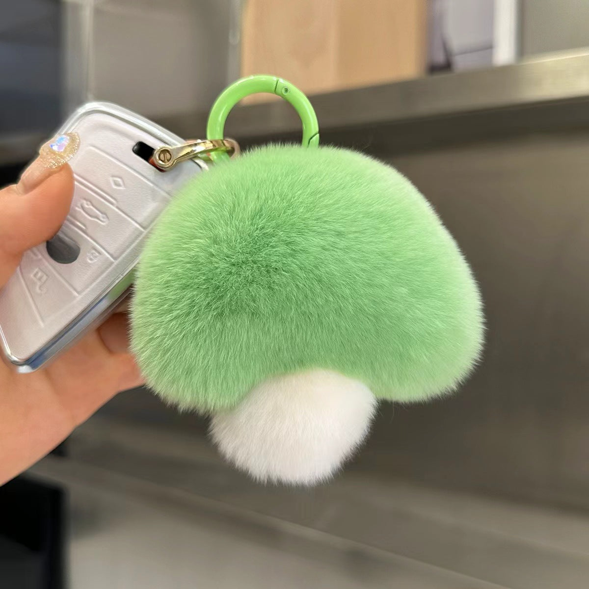 Plush Mushroom Keychain