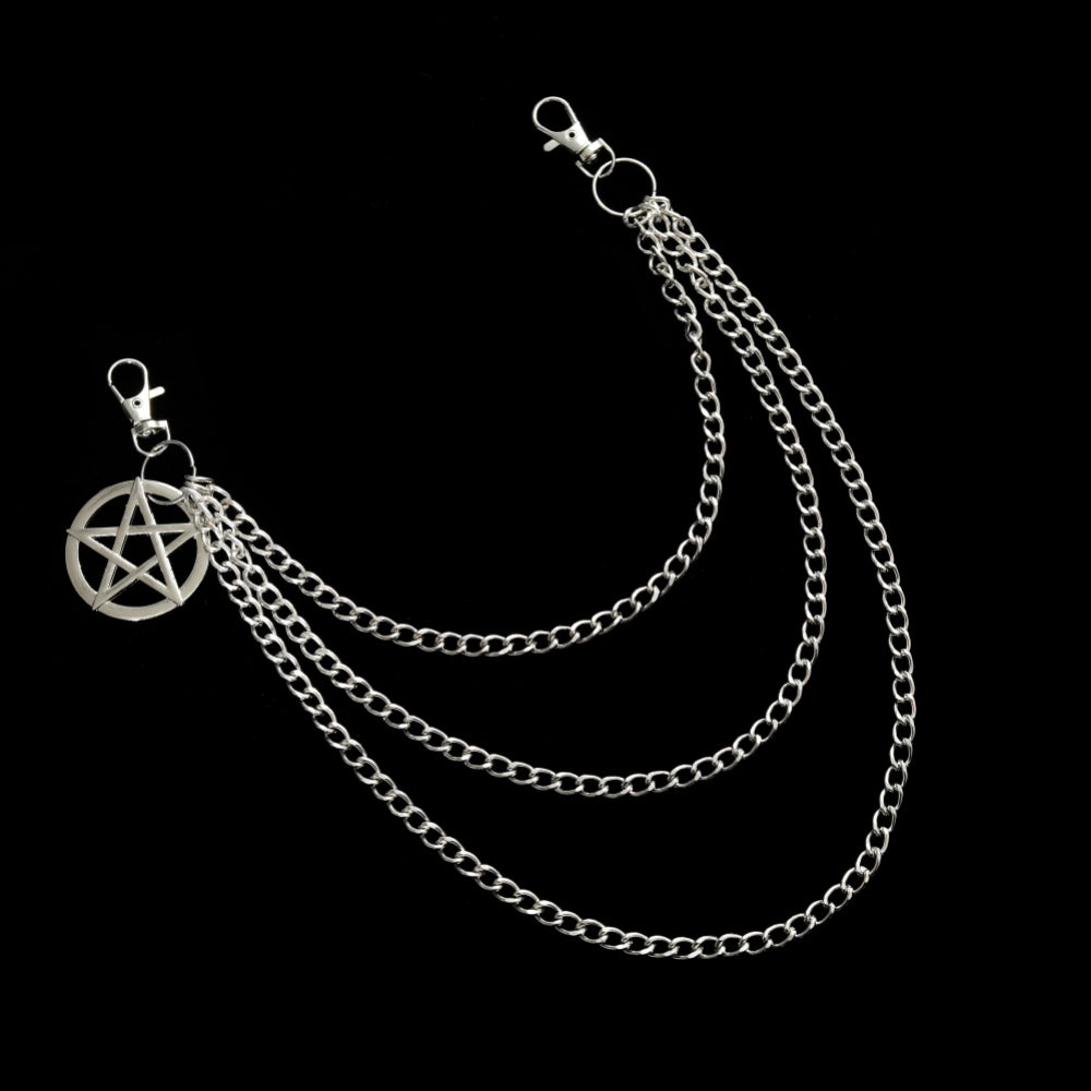 Chain Pentagram Keychains