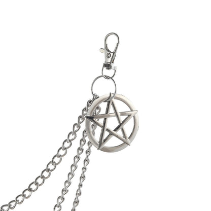 Chain Pentagram Keychains
