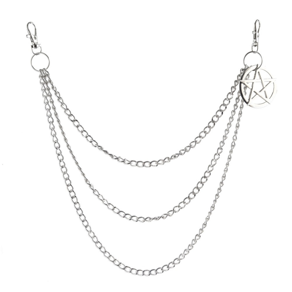 Chain Pentagram Keychains
