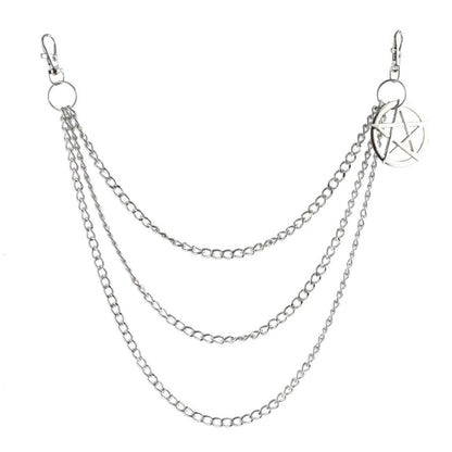 Chain Pentagram Keychains