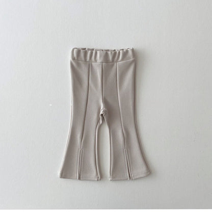 Wholesale Cotton Children's Clothing Front Slit Flare Pants