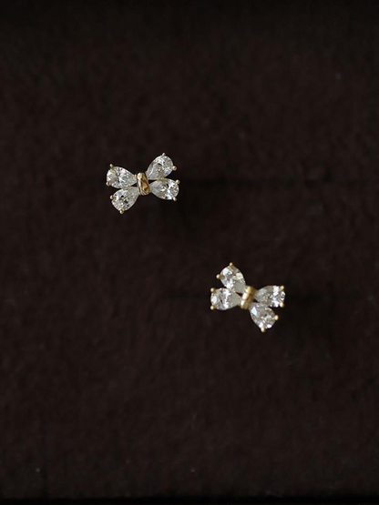 Dazzling Diva Bows Stud Earrings