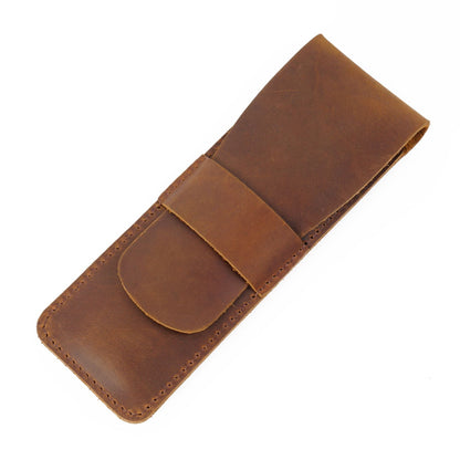 Retro Simple Handmade Genuine Leather Pen Bag