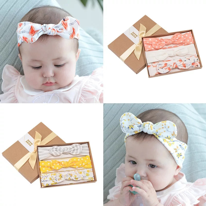 3in1 Cotton Bow Headbands