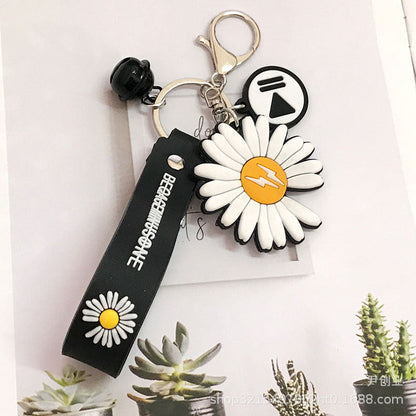 Daisy Creative Sunflower Bag Hanging Silicone Lanyard Keychains