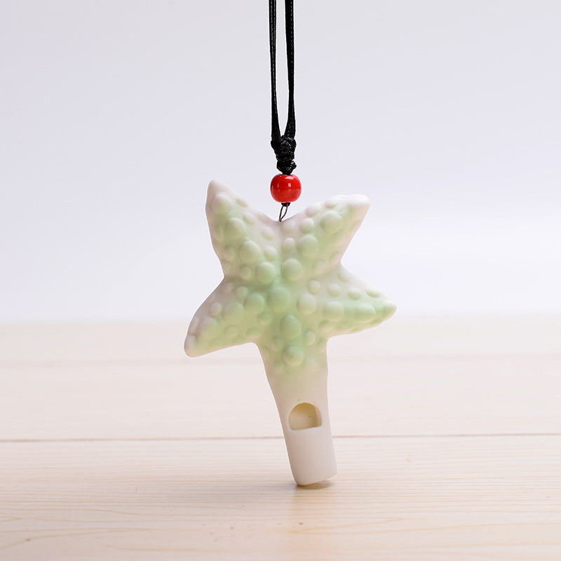 Marine Crafts Ceramic Whistle Necklace