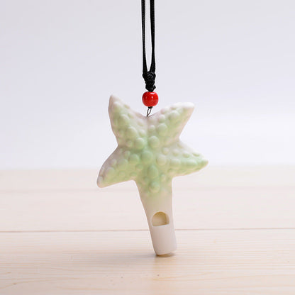 Marine Crafts Ceramic Whistle Necklace