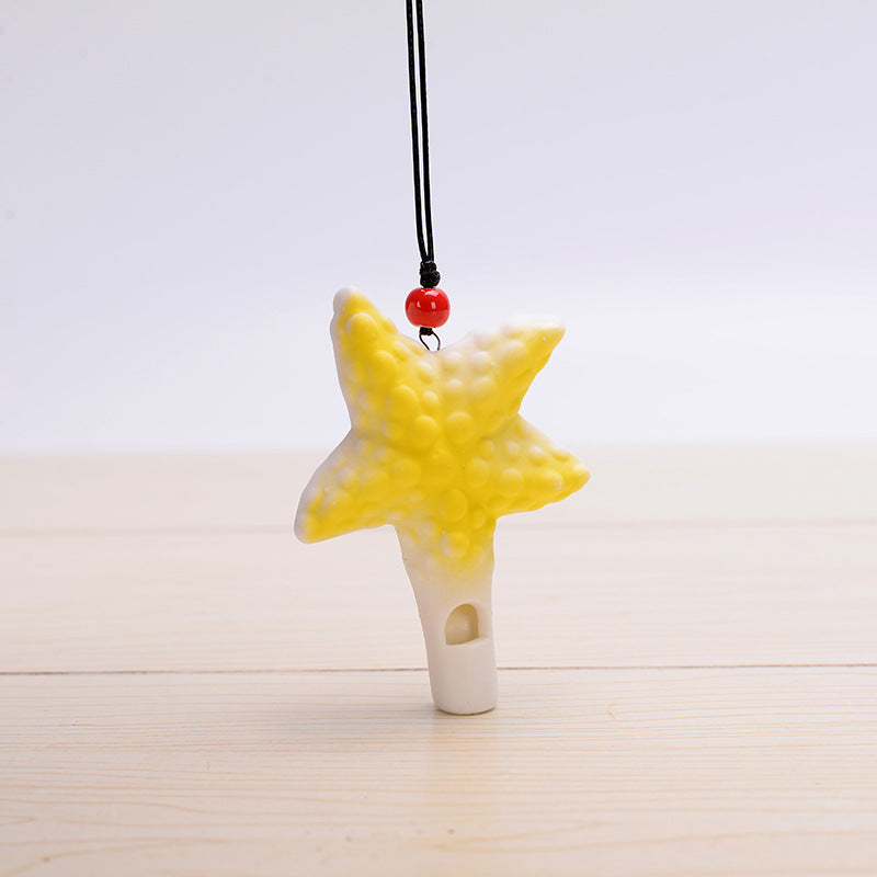 Marine Crafts Ceramic Whistle Necklace