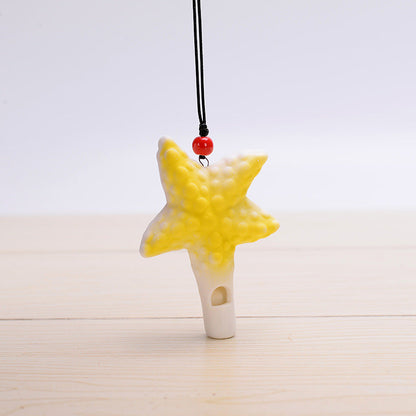 Marine Crafts Ceramic Whistle Necklace