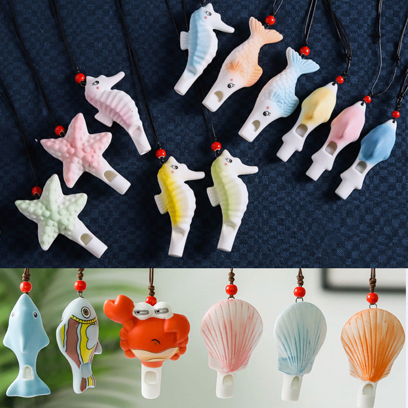 Marine Crafts Ceramic Whistle Necklace