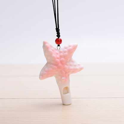 Marine Crafts Ceramic Whistle Necklace
