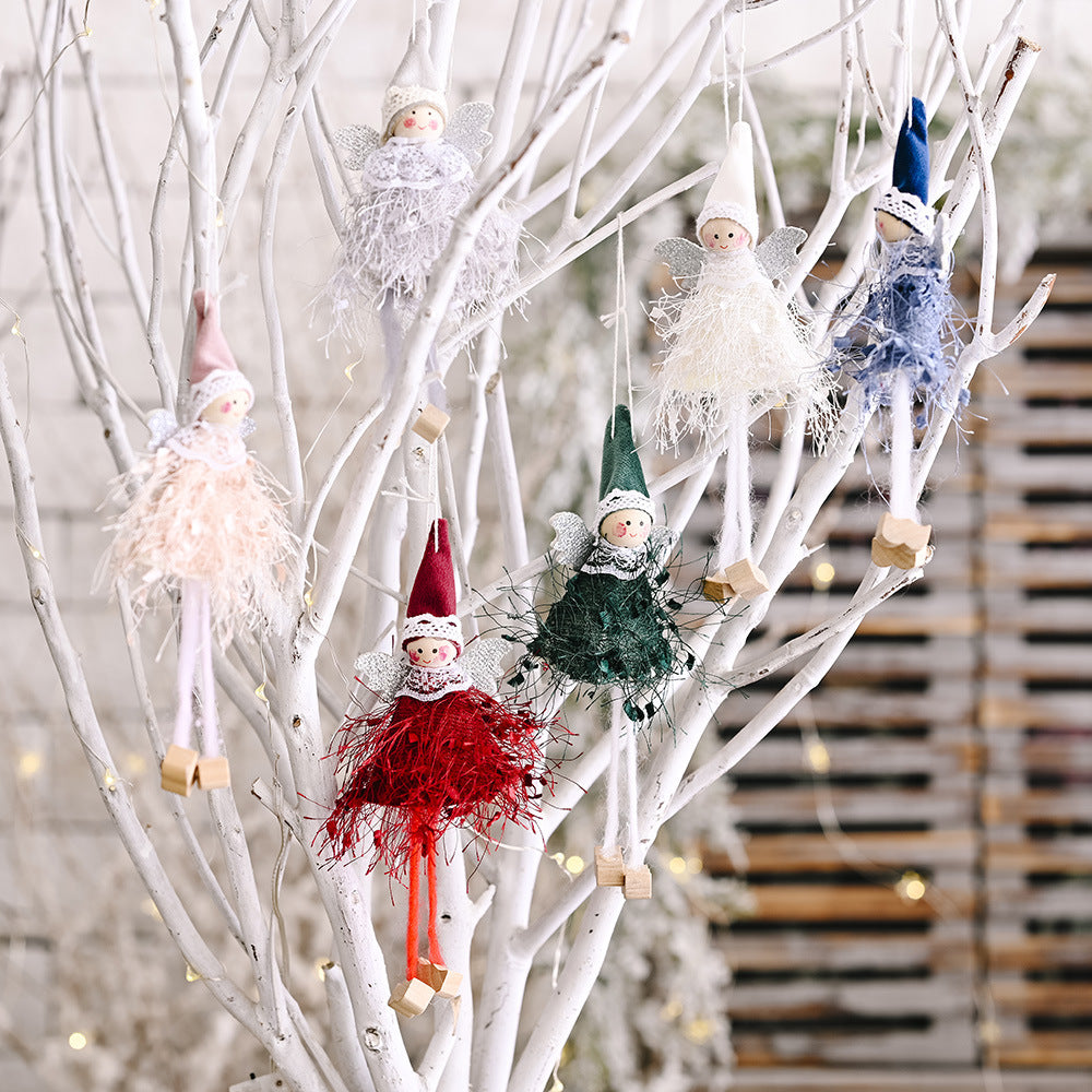 Christmas Decoration Supplies Plush Girl Hanging Leg Pendant