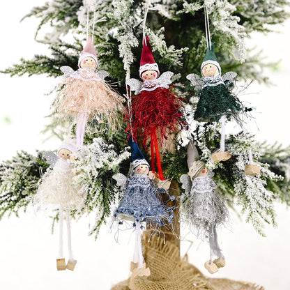 Christmas Decoration Supplies Plush Girl Hanging Leg Pendant