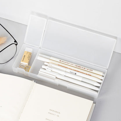 Transparent Matte Storage Pencil Case PP Stationery Box
