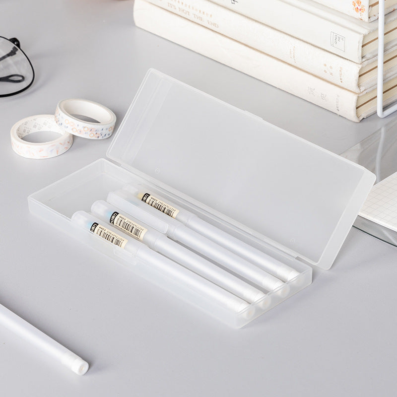 Transparent Matte Storage Pencil Case PP Stationery Box