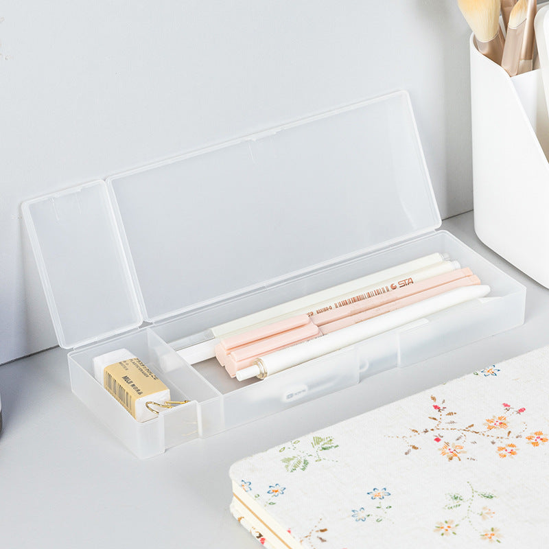 Transparent Matte Storage Pencil Case PP Stationery Box