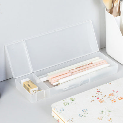 Transparent Matte Storage Pencil Case PP Stationery Box