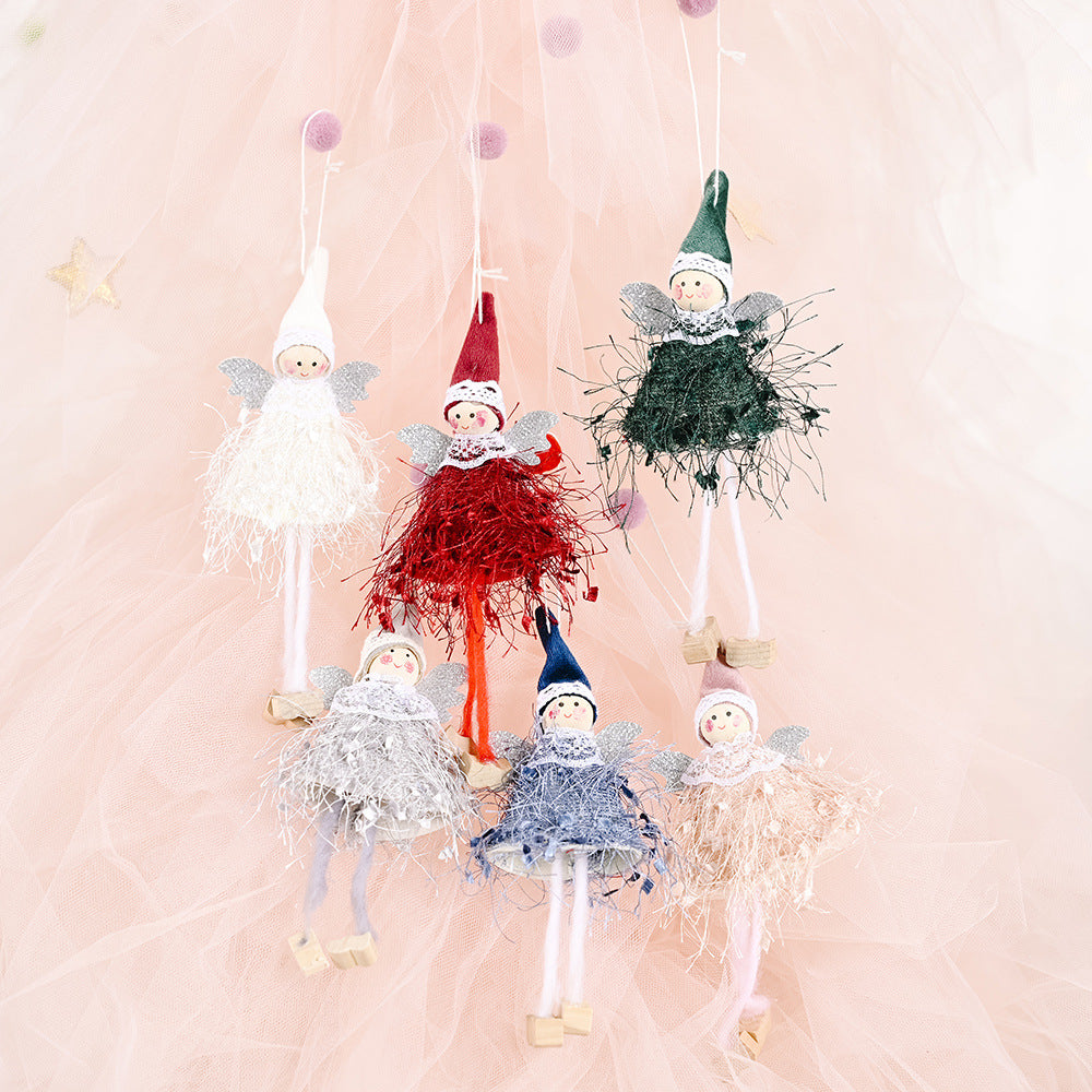 Christmas Decoration Supplies Plush Girl Hanging Leg Pendant