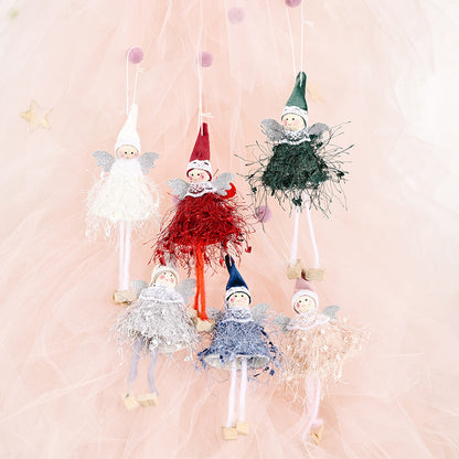 Christmas Decoration Supplies Plush Girl Hanging Leg Pendant