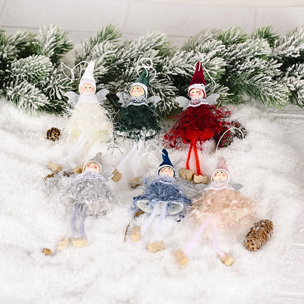 Christmas Decoration Supplies Plush Girl Hanging Leg Pendant