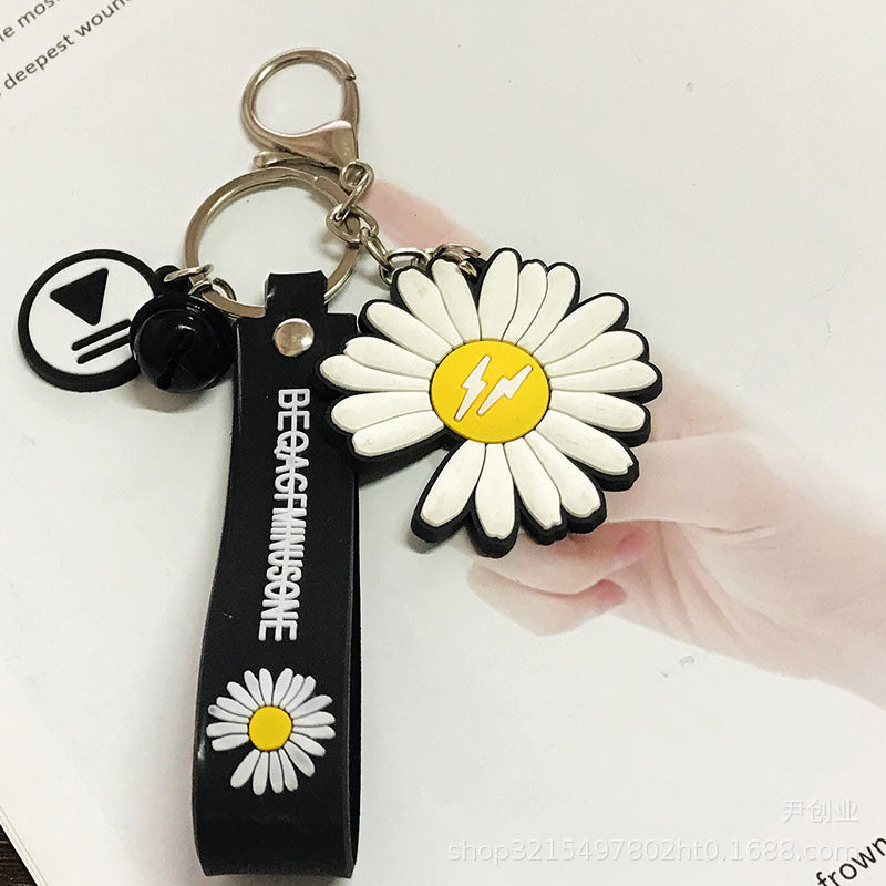 Daisy Creative Sunflower Bag Hanging Silicone Lanyard Keychains