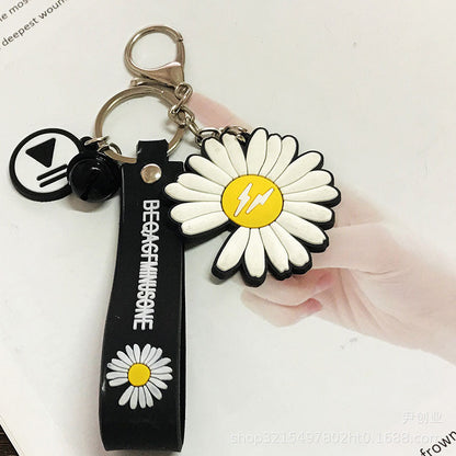 Daisy Creative Sunflower Bag Hanging Silicone Lanyard Keychains
