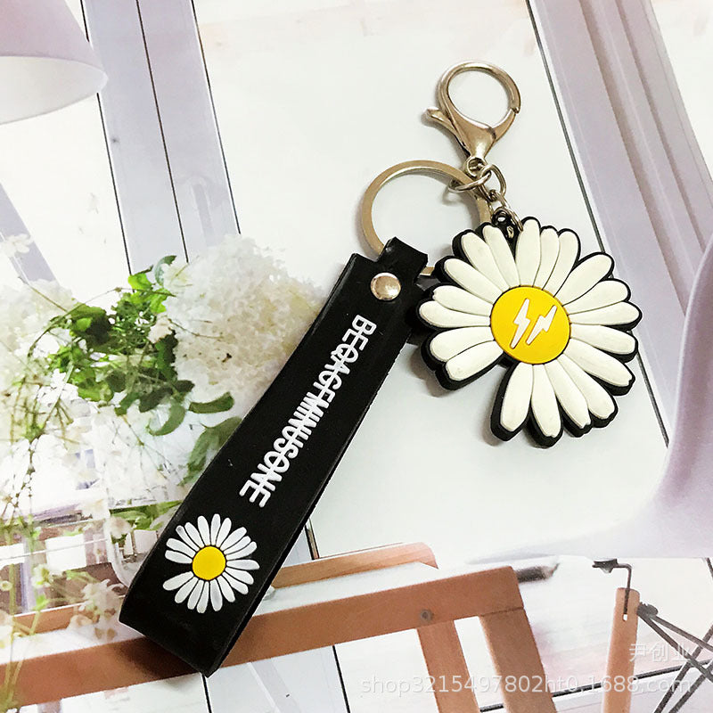 Daisy Creative Sunflower Bag Hanging Silicone Lanyard Keychains