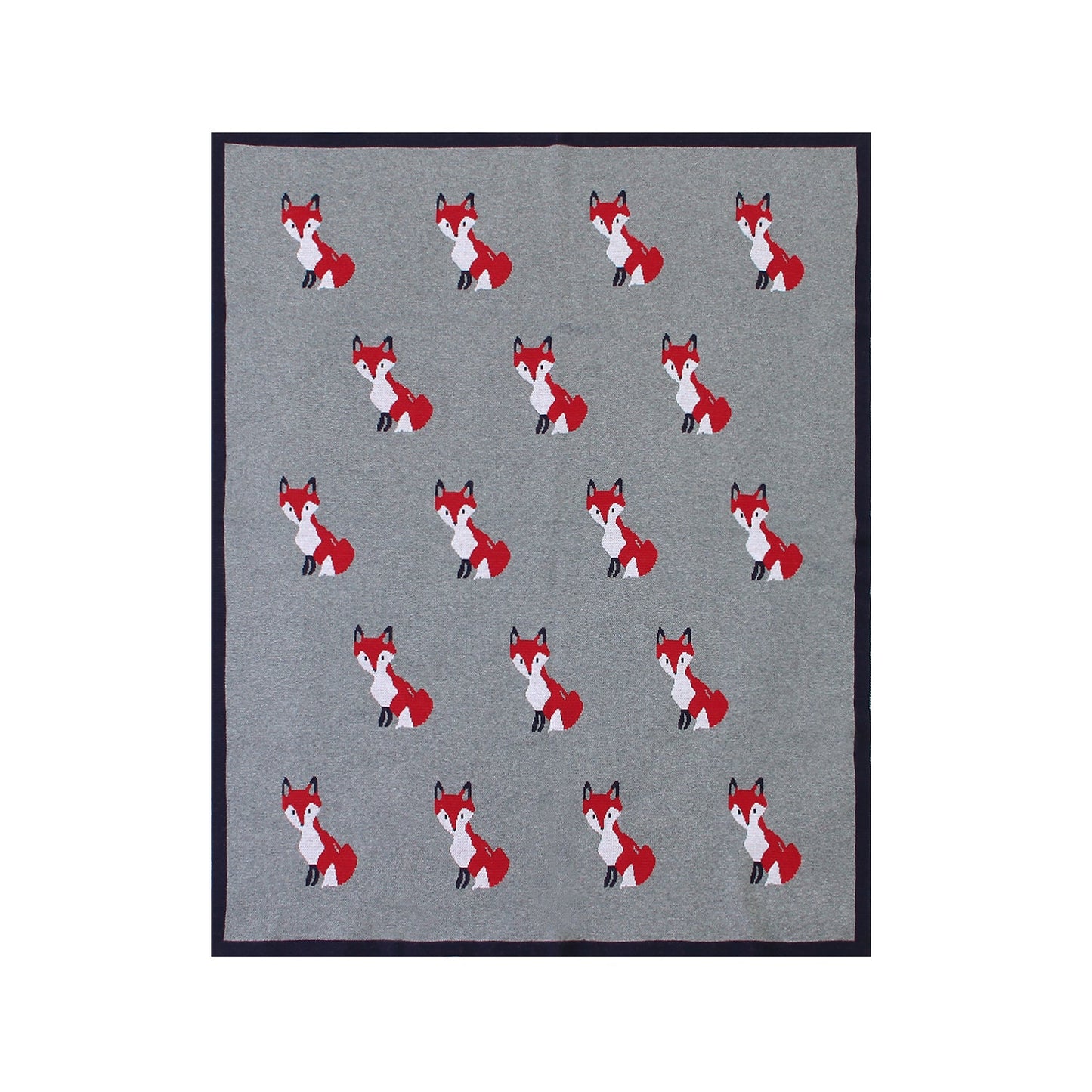 Baby Blanket Cartoon Fox Knitted Blanket
