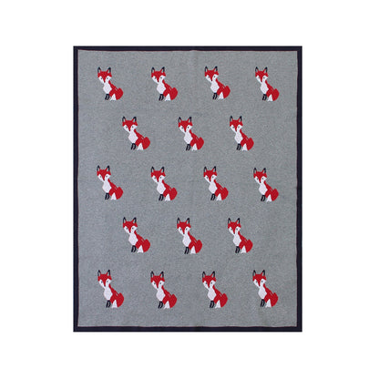 Baby Blanket Cartoon Fox Knitted Blanket