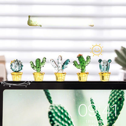Cactus Succulent Simulation Plant, Glass Ornaments