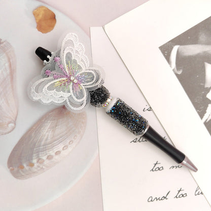 Butterfly Sugar Diamond Pen Handmade Fine Plastic Beaded