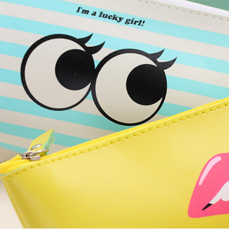 Large Capacity Leather Pencil Case